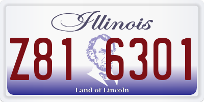 IL license plate Z816301