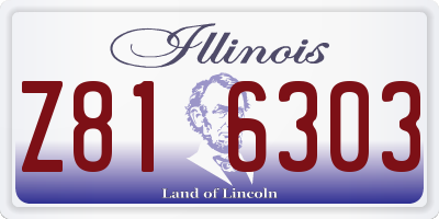 IL license plate Z816303