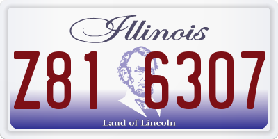 IL license plate Z816307
