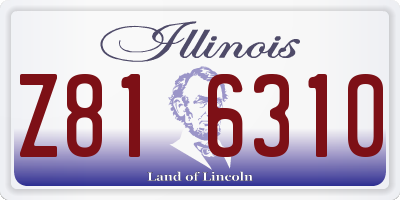 IL license plate Z816310