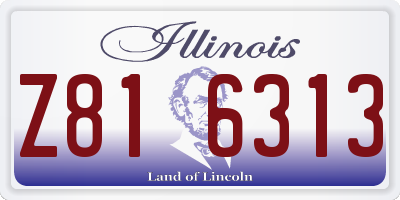 IL license plate Z816313