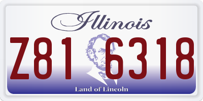 IL license plate Z816318