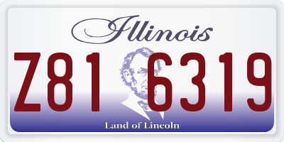IL license plate Z816319