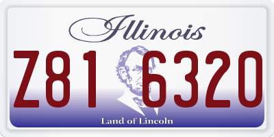 IL license plate Z816320