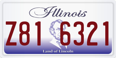 IL license plate Z816321