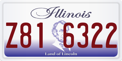 IL license plate Z816322