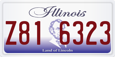 IL license plate Z816323