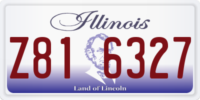 IL license plate Z816327