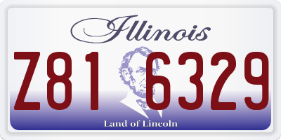 IL license plate Z816329