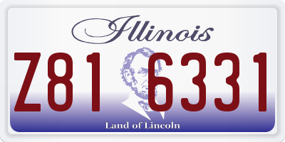 IL license plate Z816331