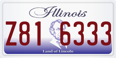 IL license plate Z816333