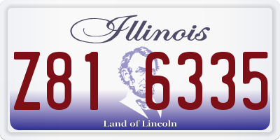 IL license plate Z816335