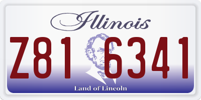 IL license plate Z816341