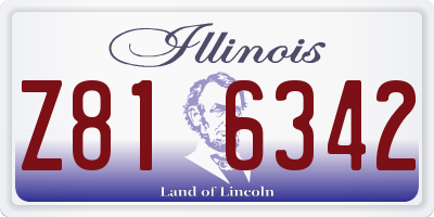 IL license plate Z816342