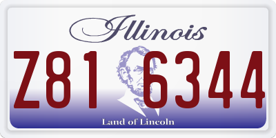 IL license plate Z816344