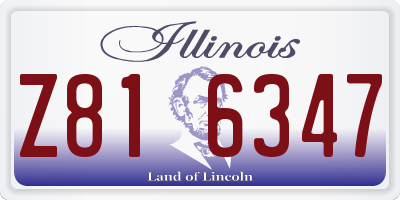 IL license plate Z816347