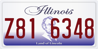 IL license plate Z816348