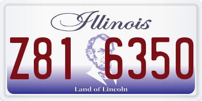 IL license plate Z816350