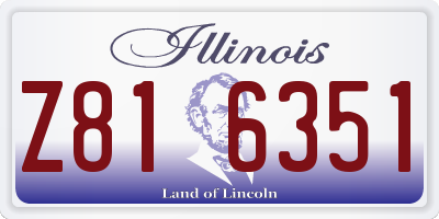 IL license plate Z816351