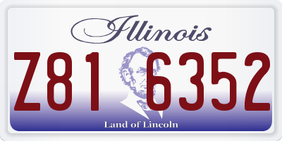 IL license plate Z816352