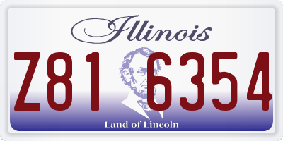 IL license plate Z816354