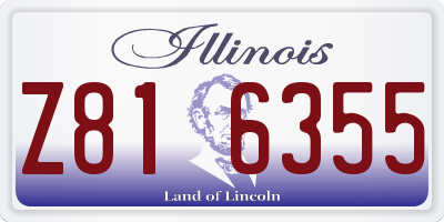 IL license plate Z816355