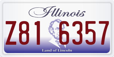 IL license plate Z816357