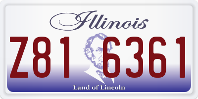 IL license plate Z816361