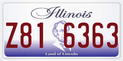 IL license plate Z816363