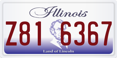 IL license plate Z816367
