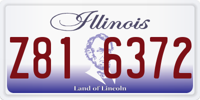 IL license plate Z816372