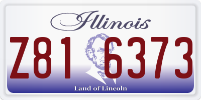 IL license plate Z816373