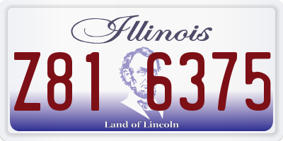 IL license plate Z816375