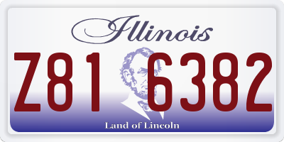 IL license plate Z816382