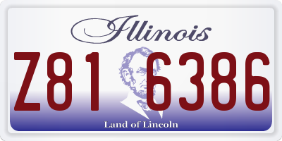 IL license plate Z816386