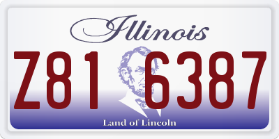 IL license plate Z816387