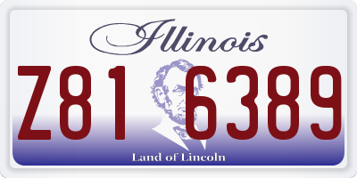IL license plate Z816389