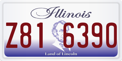 IL license plate Z816390
