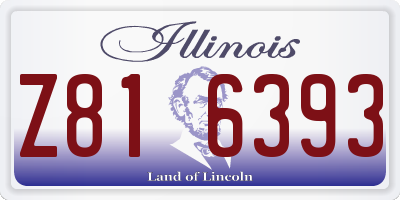 IL license plate Z816393