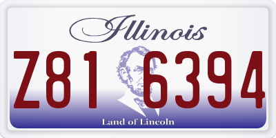 IL license plate Z816394
