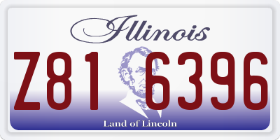 IL license plate Z816396