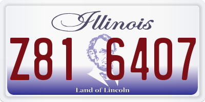 IL license plate Z816407