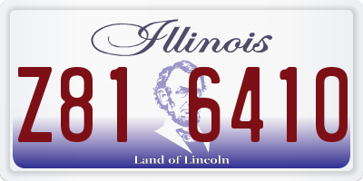 IL license plate Z816410