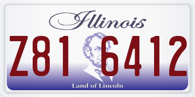 IL license plate Z816412