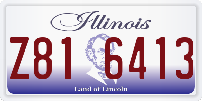 IL license plate Z816413