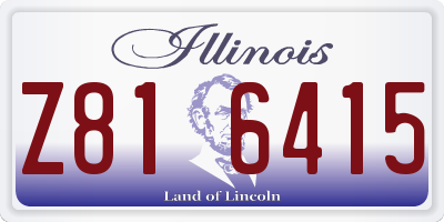 IL license plate Z816415