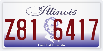 IL license plate Z816417