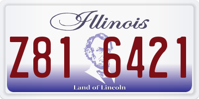 IL license plate Z816421