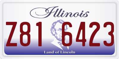 IL license plate Z816423