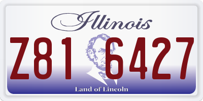 IL license plate Z816427